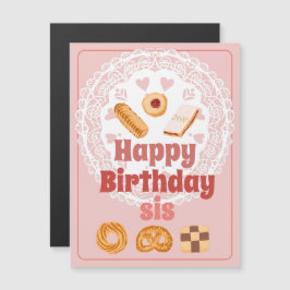 Galletitas danesas del imán de natalidad feliz