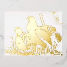 Galli cedroni Oro Relieve metalizado tarjeta posta