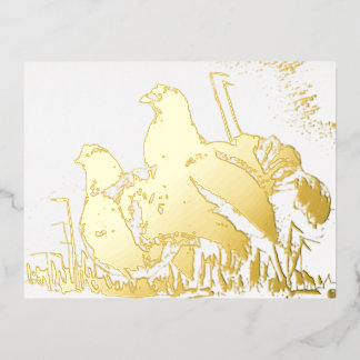 Galli cedroni Oro Relieve metalizado tarjeta posta