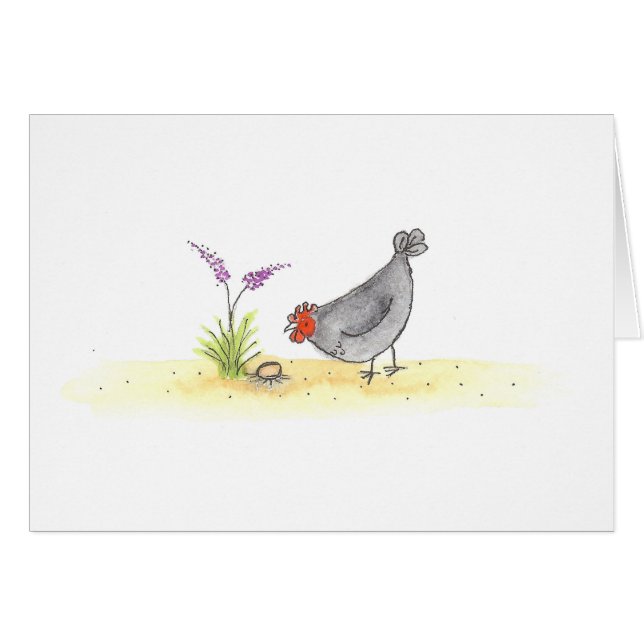 Gallina con el huevo y la flor (Anverso (Horizontal))