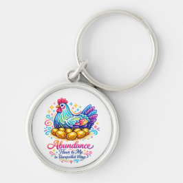 Gallina Dorada 8 Huevos de Oro Abundancia Llavero