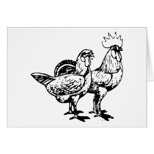 Gallina y gallo