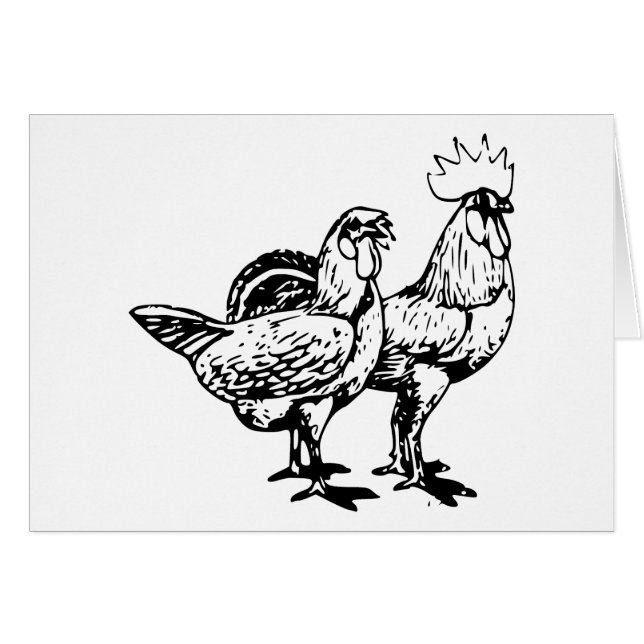 Gallina y gallo (Anverso (Horizontal))