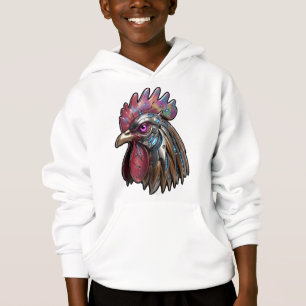 Gallo Ciberpunk Arte Mecánico Irisado