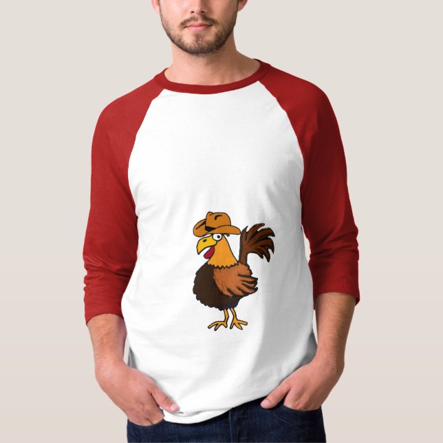 Gallo divertido del ANUNCIO en una camisa del (Anverso)