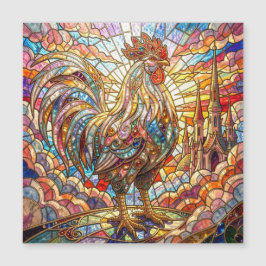 Gallo Dorado de Luz Cantando mosaico 