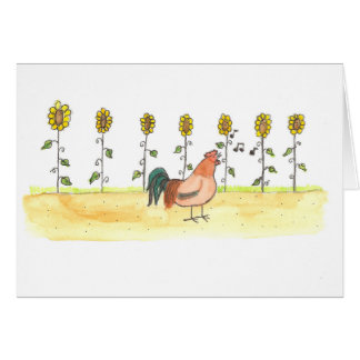 Gallo en los girasoles