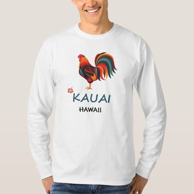 Gallo salvaje de Kauai de la camiseta hawaiana (Anverso)