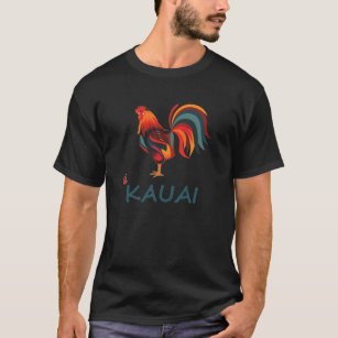 Gallo salvaje de Kauai de la camiseta hawaiana