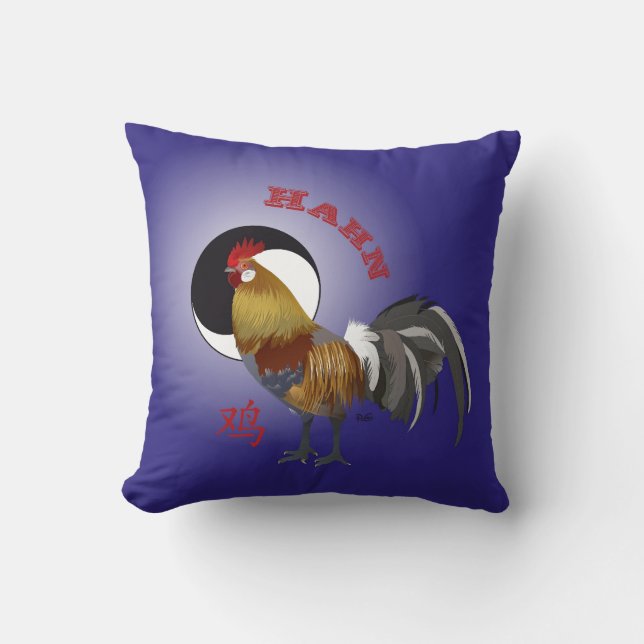 Gallo Sternzeichen Chino almohada (Anverso)