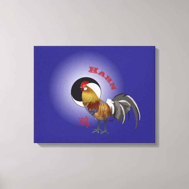 Gallo - Sternzeichen lienzo de cuña Chino (Anverso)