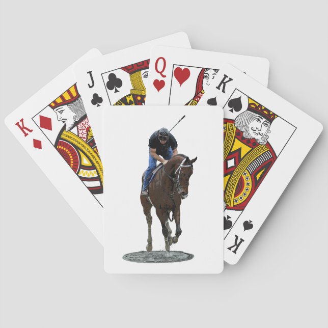 Galloping Thoroughbred Horse Jugando Cartas (Reverso)