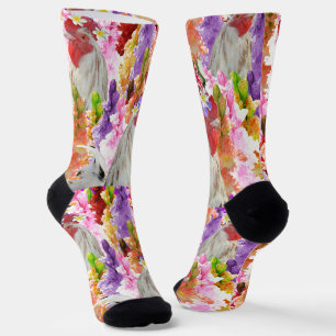 Gallos Y Hollyhocks, Calcetines De La Tripulación