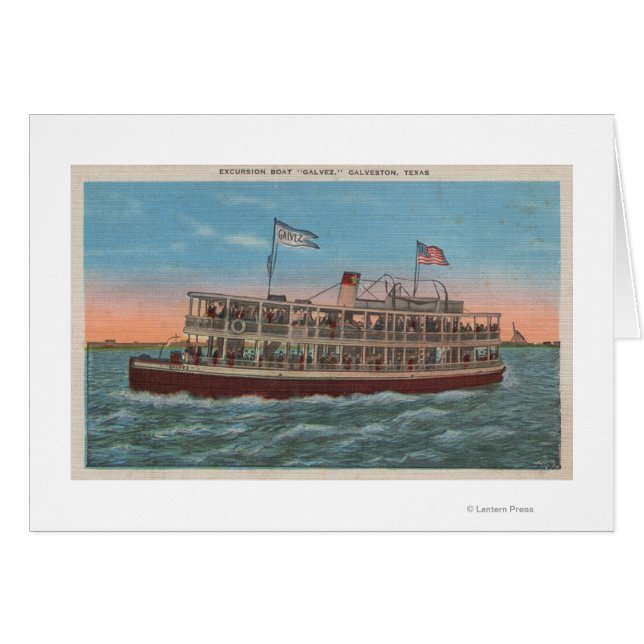 Galveston, TX - Vista de Galvez (Anverso (Horizontal))