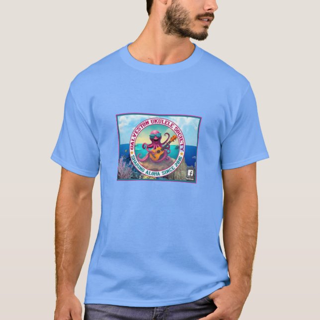 Galveston Ukulele: Camiseta de pancartas Octopus d (Anverso)