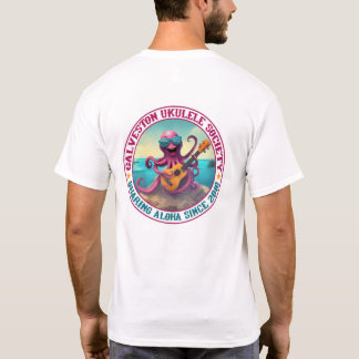 Galveston Ukulele Camiseta masculina Octopus redon