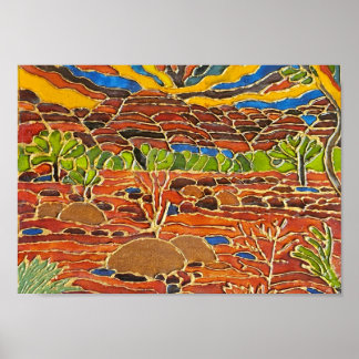 Gamas de Tierra Roja - Impresión de Arte del Paisa