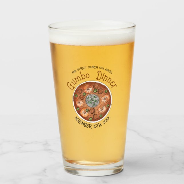 Gambas Gumbo Stew Louisiana LA Nueva Orleans Food (Anverso (lleno))