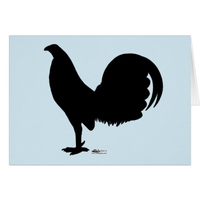Gamecock Rooster Silhouette (Anverso (Horizontal))