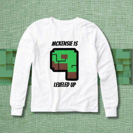 Gamer Birthday Building Pixel Green Level 9 