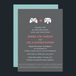 Gamer Controller Love Wedding Invitaciones - Rojo<br><div class="desc">¡Perfecto para un boda geek!</div>