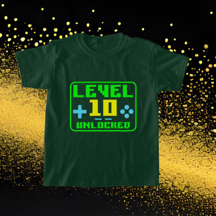 gamer Cumpleaños palabra arte unisex 10.ª camiseta