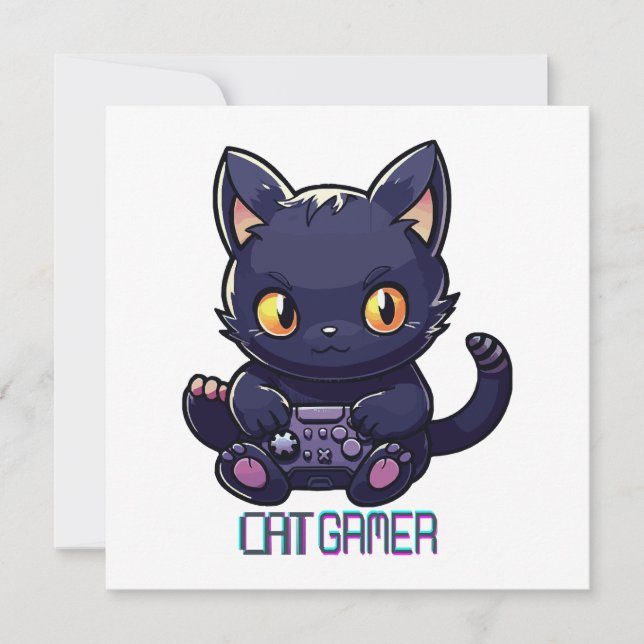 Gamer gato (Anverso)