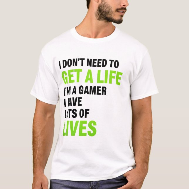 Gamer vive en camiseta (Anverso)