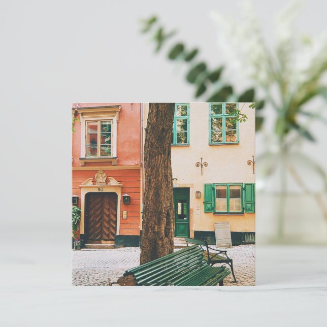 Gamla Stan, ciudad antigua de Estocolmo (Anverso de pie)