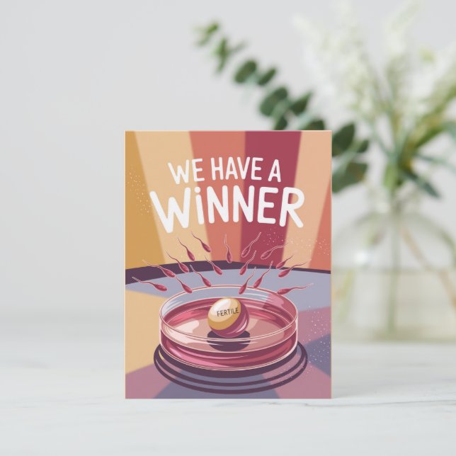 Ganador de la Invitación de embarazo divertida (Anverso de pie)