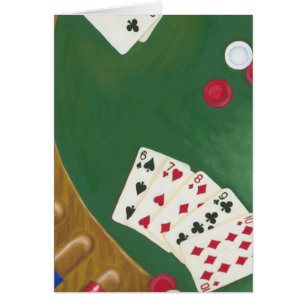 Ganadora mano de póquer de seis a diez