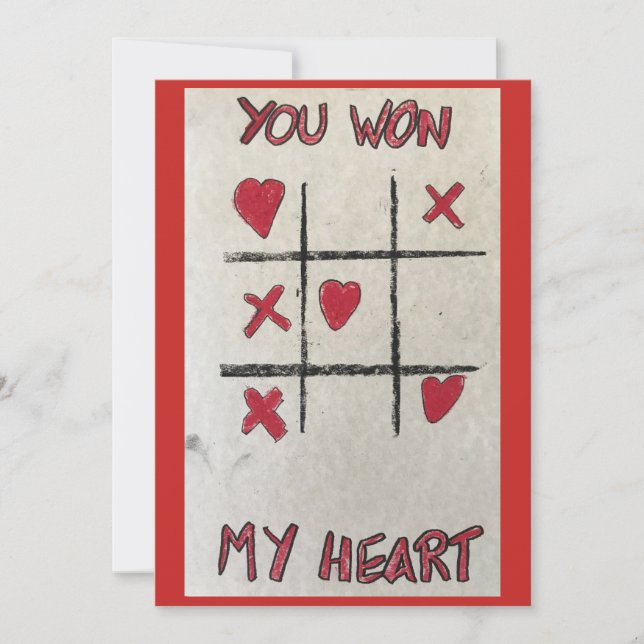 Ganaste mi corazón - tarjeta Día de San Valentín (Anverso)