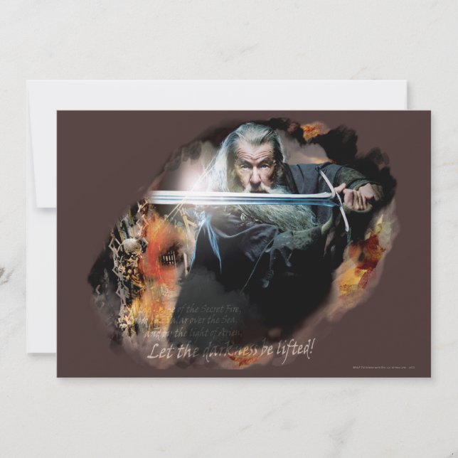 Gandalf Con Espada En Batalla (Anverso)