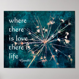 Gandhi cita a poster donde hay arte de la naturale