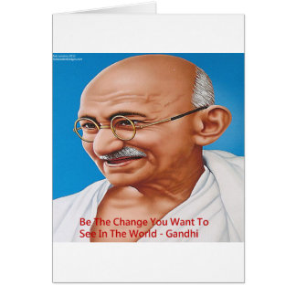 Gandhi y sé la cita del cambio