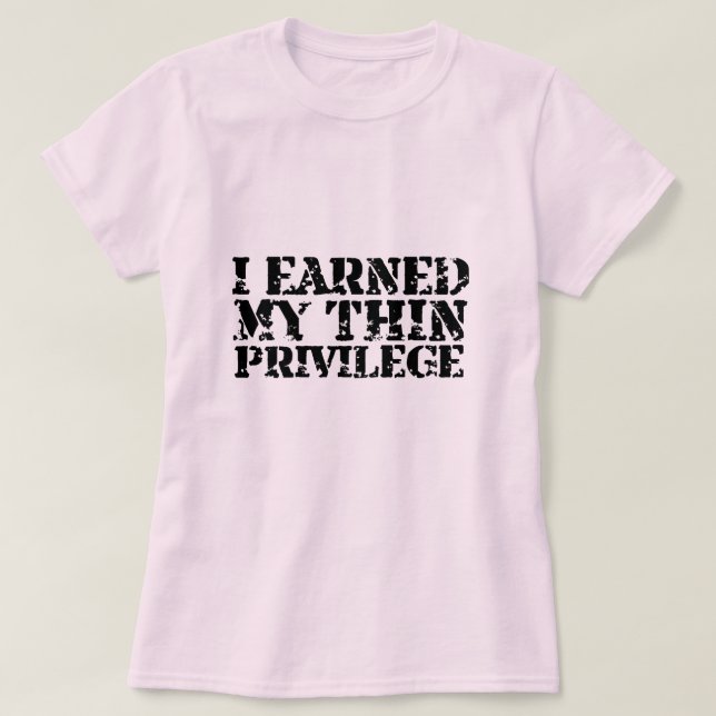 Gané mi camiseta fina del privilegio (Diseño del anverso)