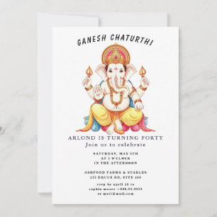 ganesh chaturthi Birthday Invitación