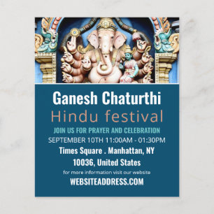 Ganesh el dios hindú, publicidad de eventos hindúe