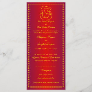Ganesh   Tarjetas de rack de Dios rojo de la India