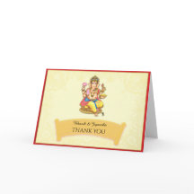 Ganesha Boda indio tarjeta de agradecimiento