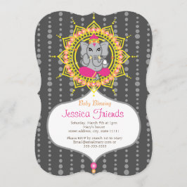 Ganesha chica Bebé ducha 5" x 7" tarjeta de invita