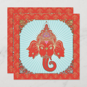 GANESHA Dios indio - Tarjeta de invitación