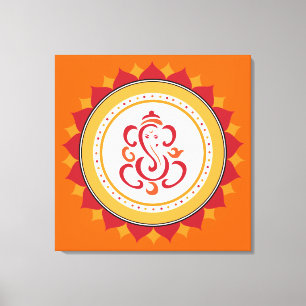 Ganesha moderna envuelto arte en pared de lienzo