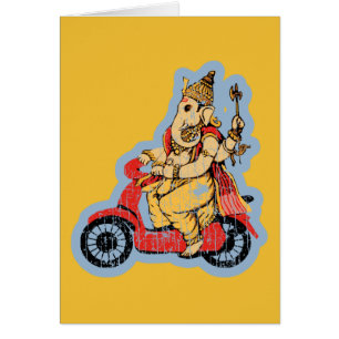 Ganesha que monta una vespa