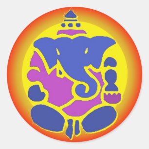 Ganesha Rainbow Mandala Pegatina