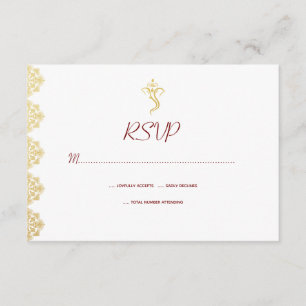 Ganesha Roja y Oro y RSVP India Mehndi