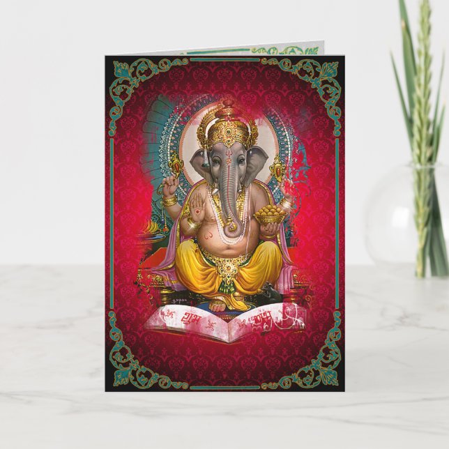GANESHA - Tarjeta, saludo, nota (Anverso)