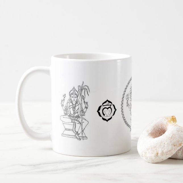 Ganesha y taza de café de las diosas (Con donut)