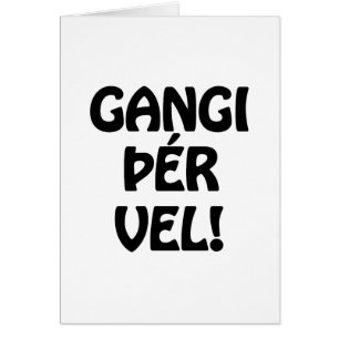 ¡GANGI THER VEL! ¡BUENA SUERTE! Tarjeta de idioma 