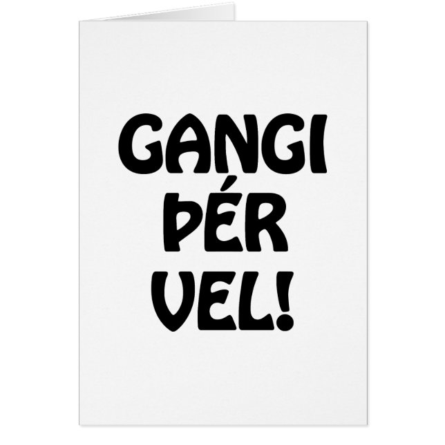 ¡GANGI THER VEL! ¡BUENA SUERTE! Tarjeta de idioma  (Frente)